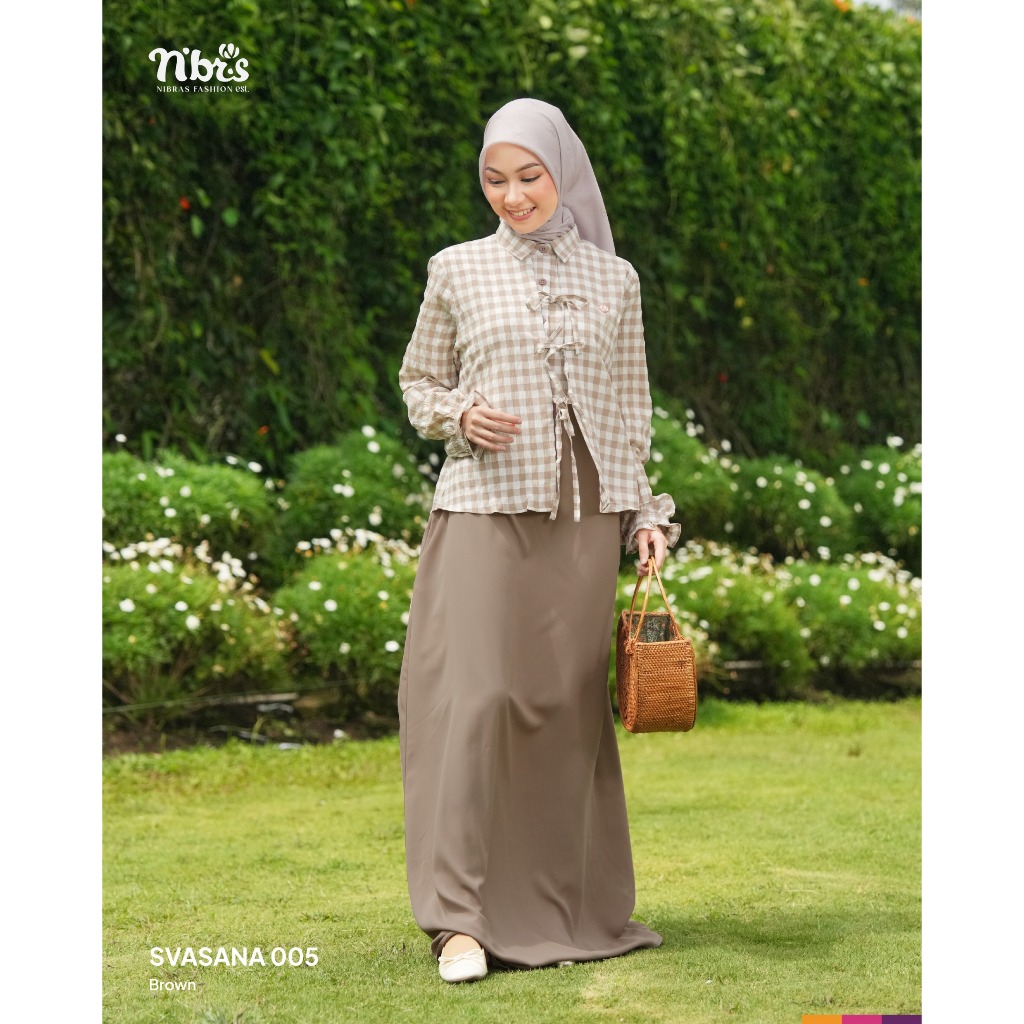 TERMURAH GAMIS NIBARAS SVASANA 005 TERBARU COCOK UNTUK OUTFIT LEBARAN KONDANGAN & DAILY KEKINIAN