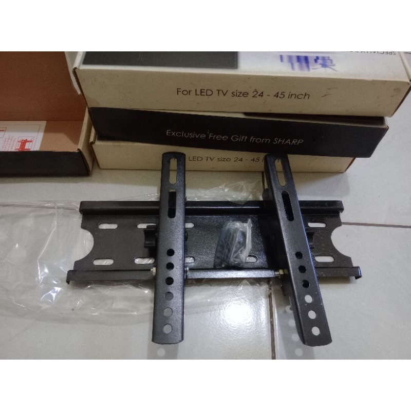 Bracket~Braket~Breket LED TV 24" 32" 40" 42" 43" 45" Bracket Original Sharp ~Nunduk-Tegak