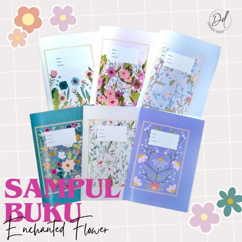 

SAMPUL BUKU AESTHETIC TERMURAH ISI 6 PCS / BOOK COVER MOTIF ENCHANTED FLOWER