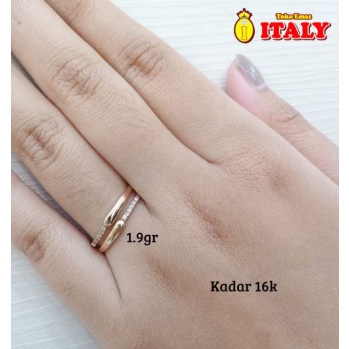 cincin emas tua variasi silang
