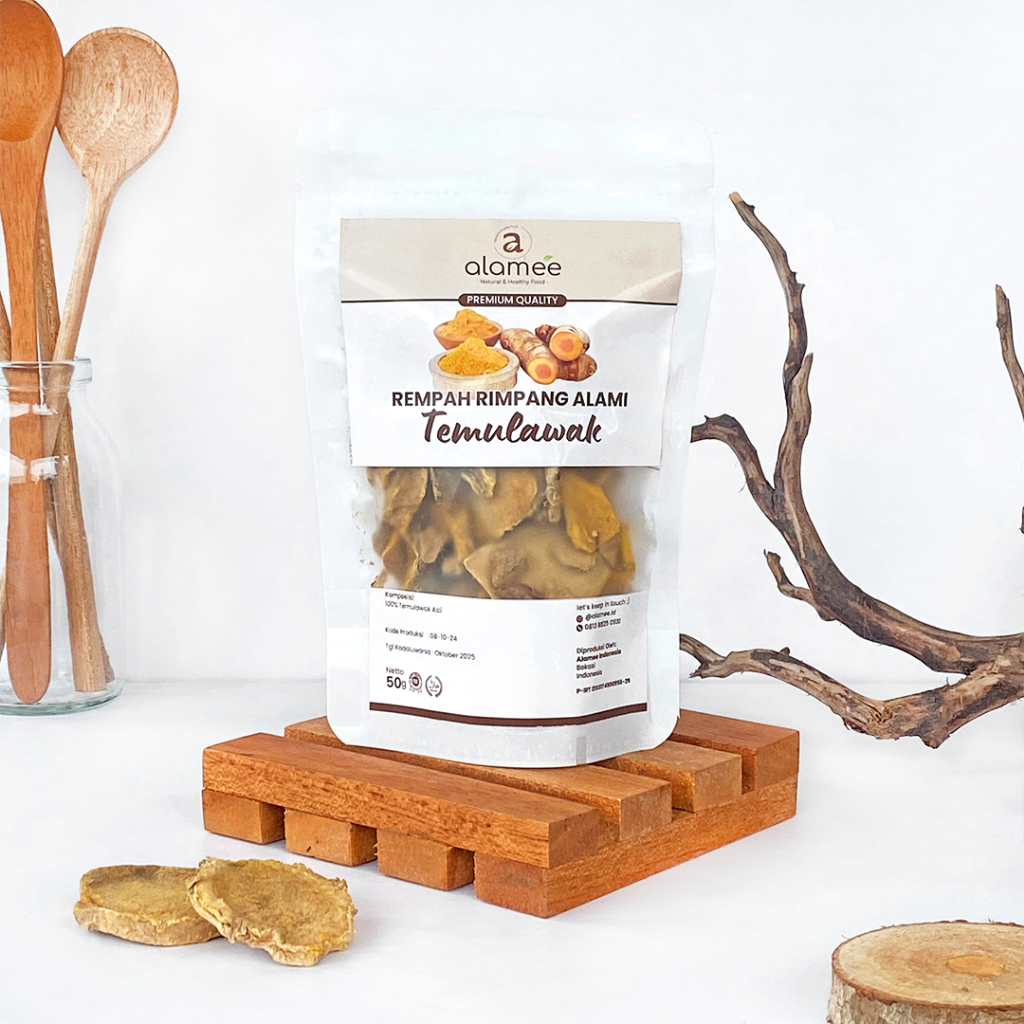 

ALAMEE Temulawak Kering Dried Curcuma Iris Rempah Organik Temu Lawak Bumbu Masakan Seasoning 50gr