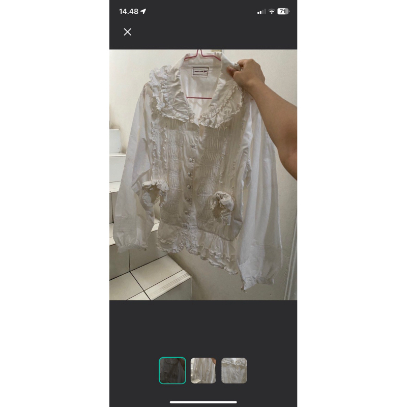 Encore une fois + tralala Pinkhouse pink house style natural kei mori kei lolita top blouse long sle