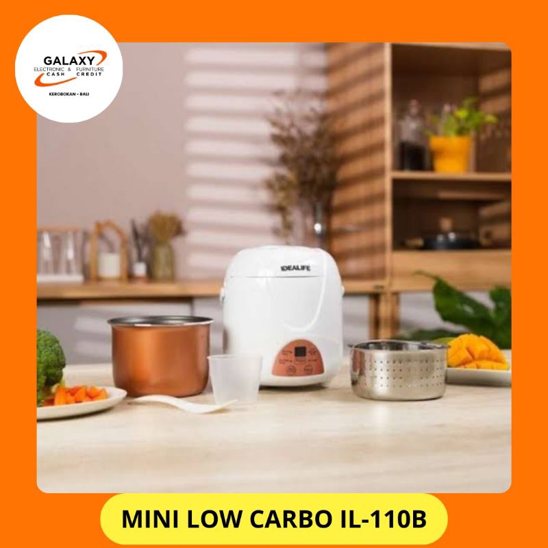 IDEALIFE Mini Low Carbo Rice Cooker IL-11OB 0,6Liter