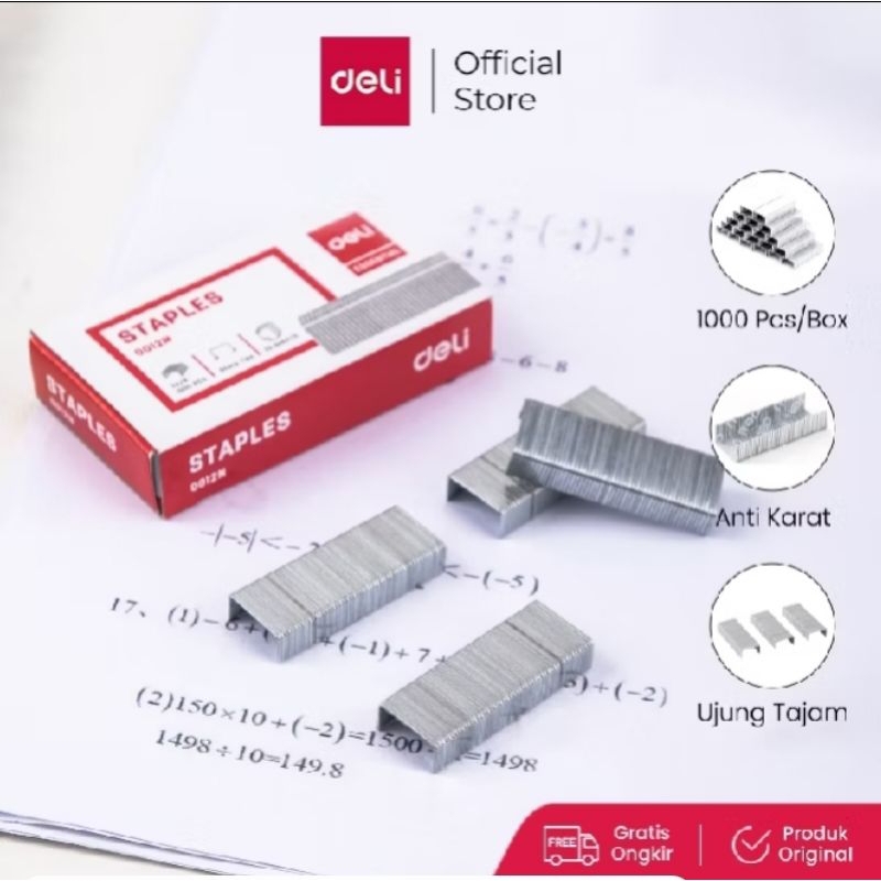 

Deli Isi Staples Isi Ulang Refill Staples Anti Karat Kuat
