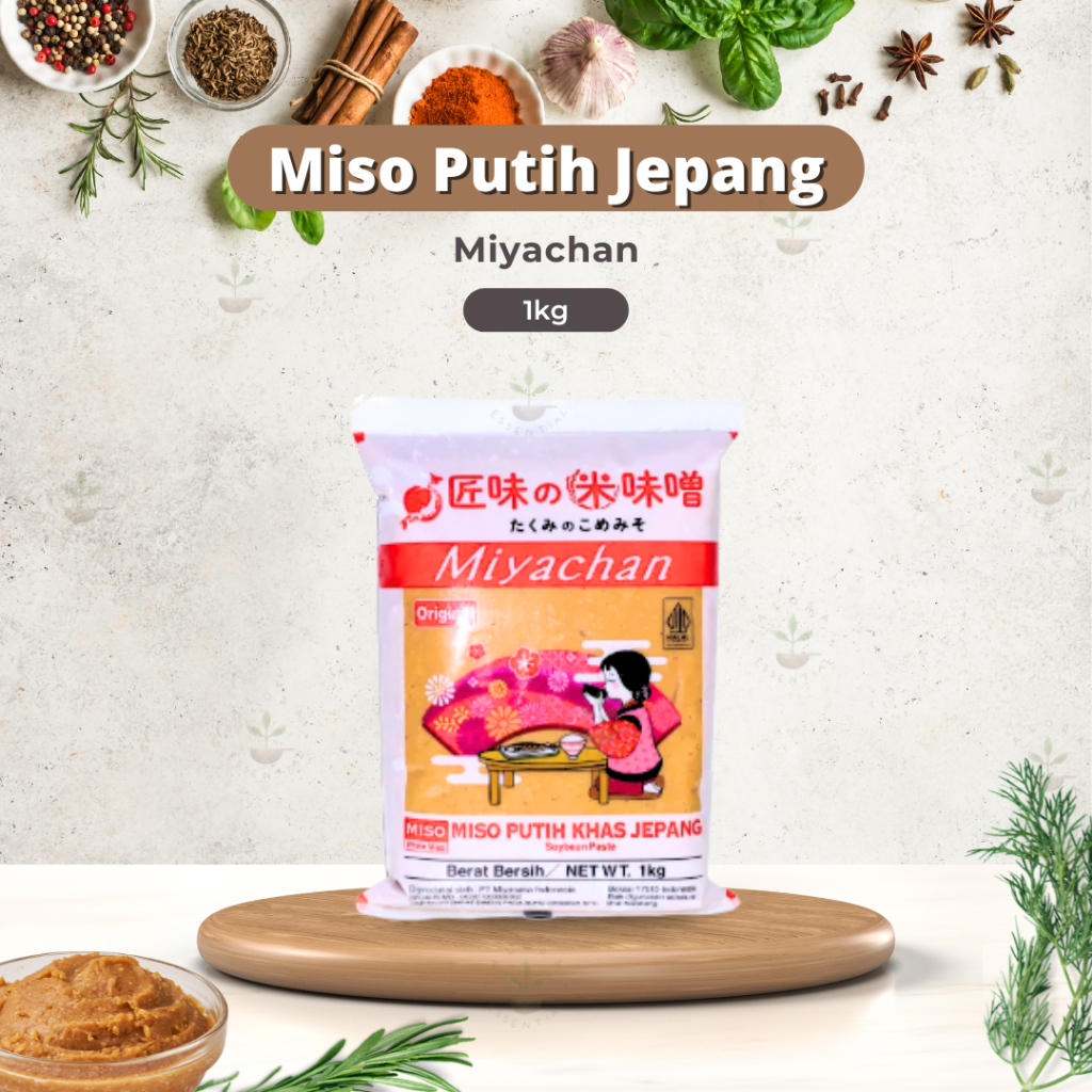 

Miyachan Pasta Miso Putih Halal 1 Kg - Shinshuichi Mikochan Miyachan Miso Soup 1kg - Tauco Ala Jepang untuk Sup Miso Soup Ramen Udon - Miso Paste Putih Tauco - Miso Soup