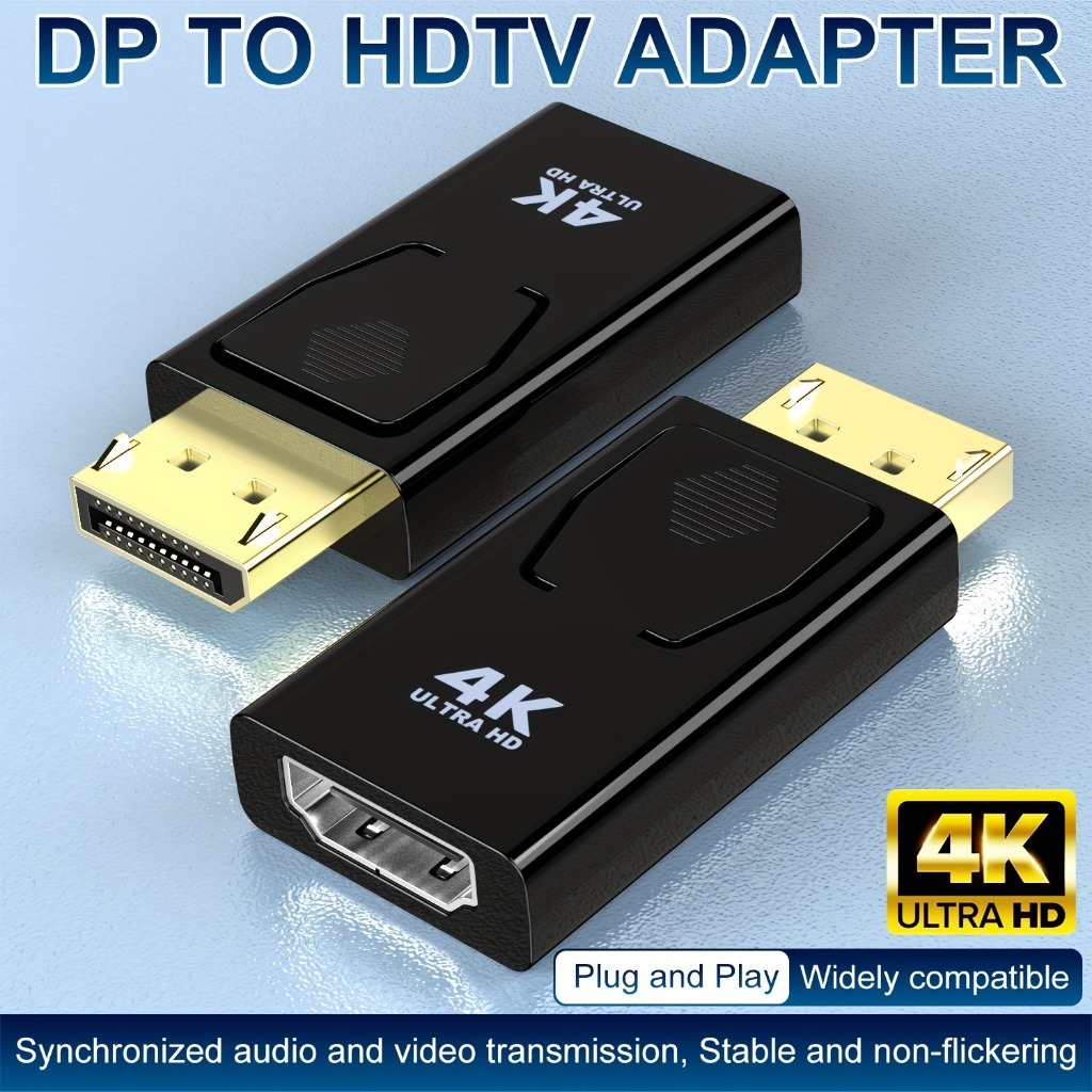 Adapter DisplayPort Male ke HDMI Female 4K - Solusi Proyektor Laptop/PC