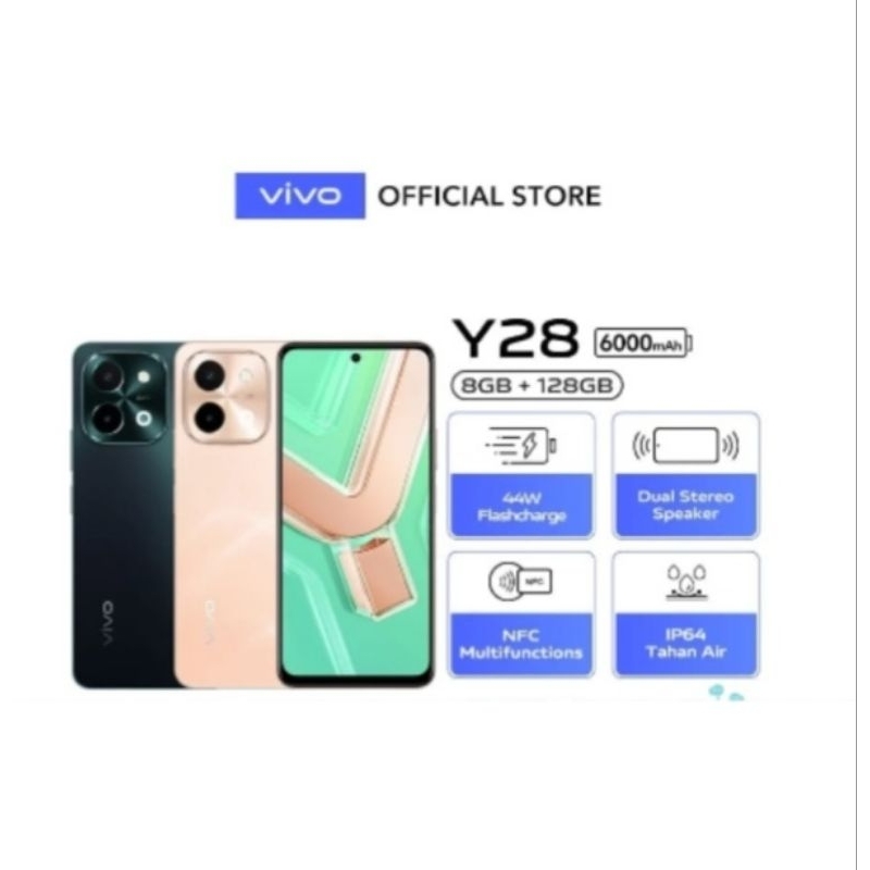 HP VIVO Y28 8/128 GB - VIVO Y28 RAM 8GB ROM 128GB GARANSI RESMI