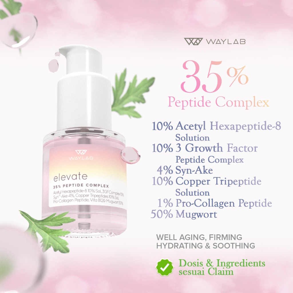 Waylab Elevate 35% Peptide Complex 10% Argireline 10% 3GF 4% Syn-Ake Copper Peptides Matrixyl 50% Mu