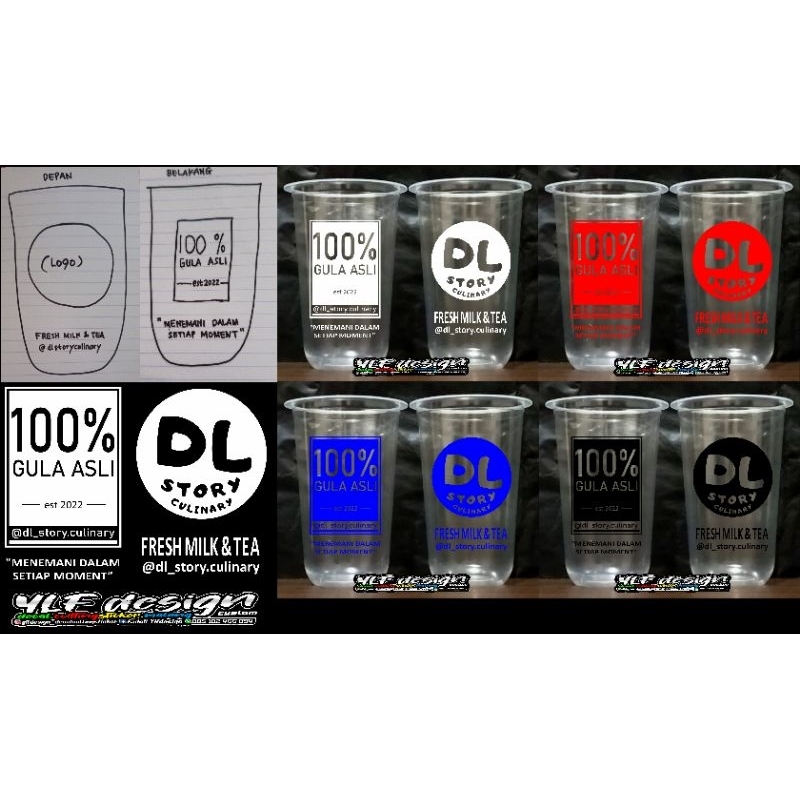 SABLON CUP MINUMAN CUP MINUMAN CUSTOM (cup umkm mulai usaha minim order 250pcs gambar bisa request d