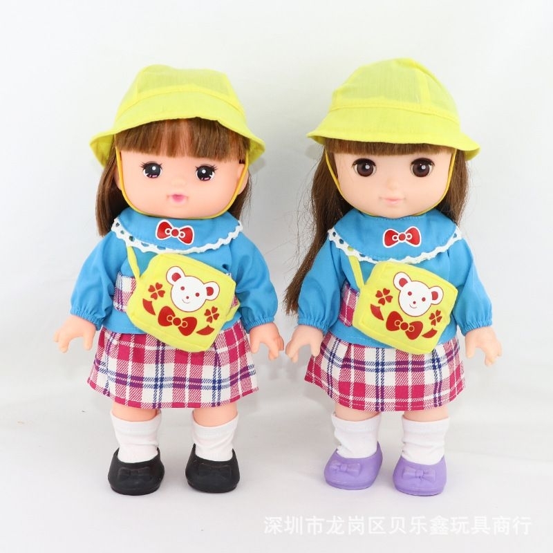 5 pcs set Baju boneka impor mainan mellchan mell clothes exo set kaos kaki topi dolls accessories