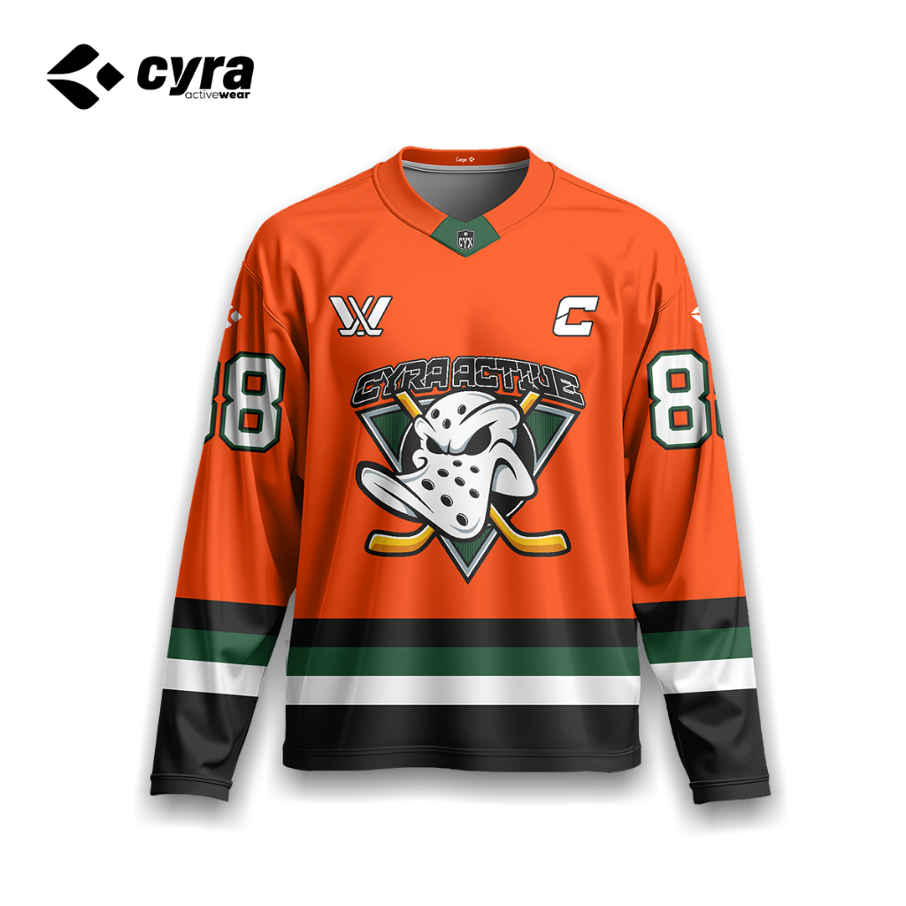 JERSEY HOCKEY OVERSIZE MIGHTY DUCK ORANGE SERIES | CYRA ACTIVEWEAR