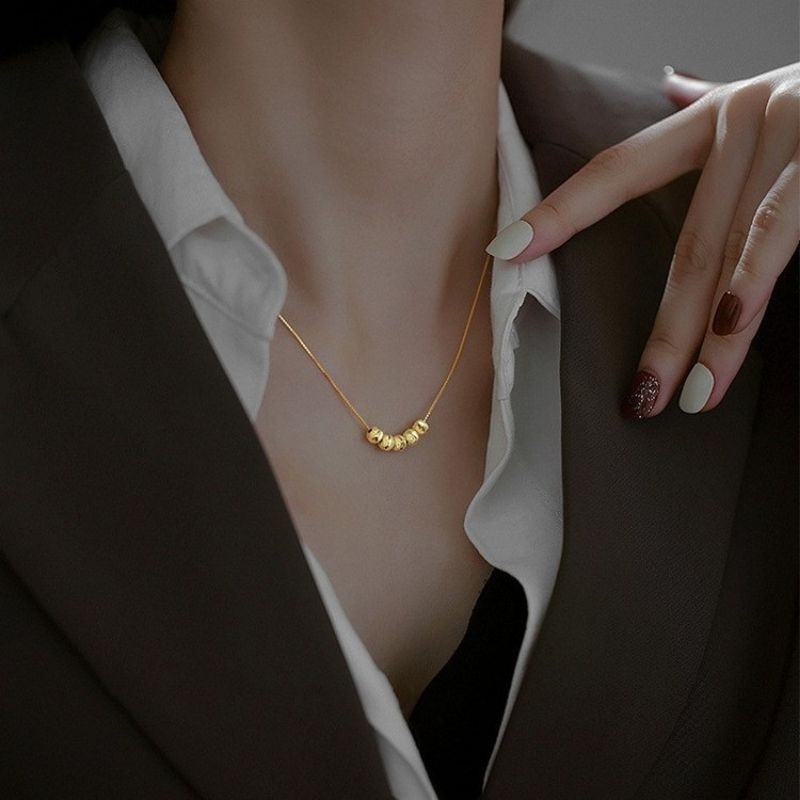Gelang kaki kalung bola kecil lucu perhiasan wanita xuping