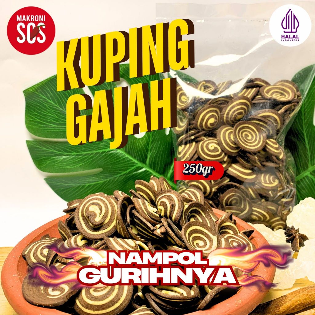 

250GR Kuping Gajah Hitam 250GR Kuping Gajah Hitam Rasa Manis Tekstur Renyah