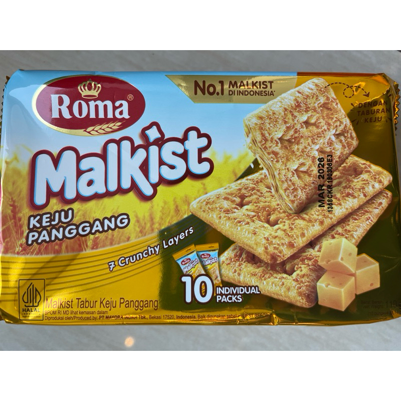 

Roma Malkist Keju Panggang 10pack 110gr