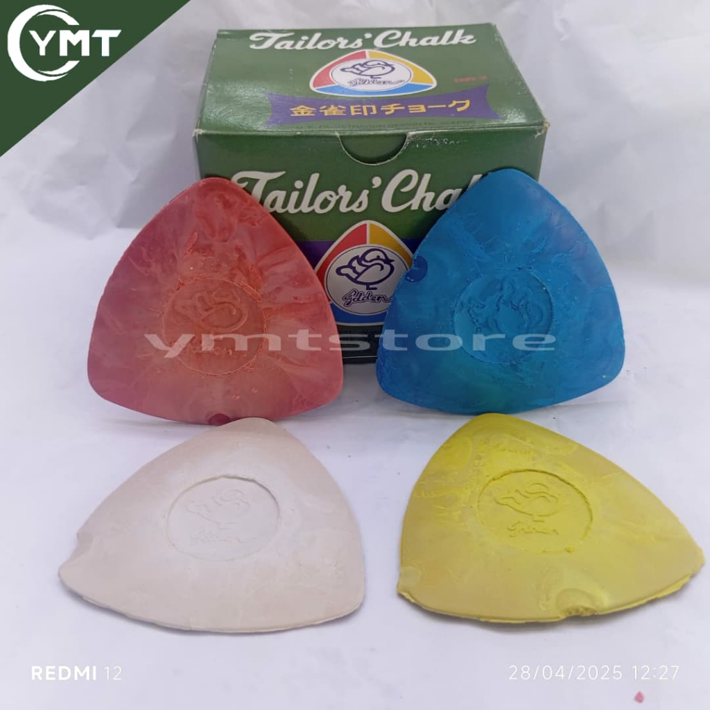 Kapur Penggaris Kain/ Kapur Jahit  Penanda Kain Isi 10 Pcs Warna Warni