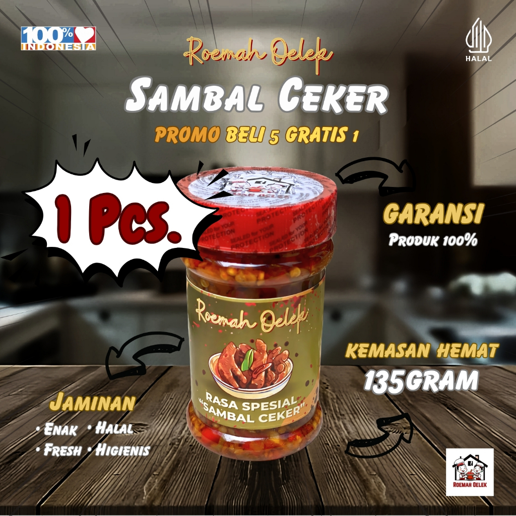 

[1Pcs] Sambal Udang 135gr – Pedas Gurih Mantap! | Roemah Oelek