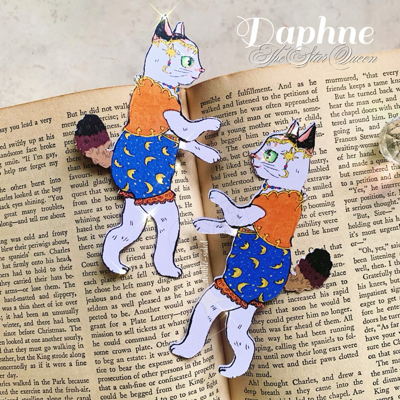 

pembatas buku kucing | bookmark Daphne The Star Queen