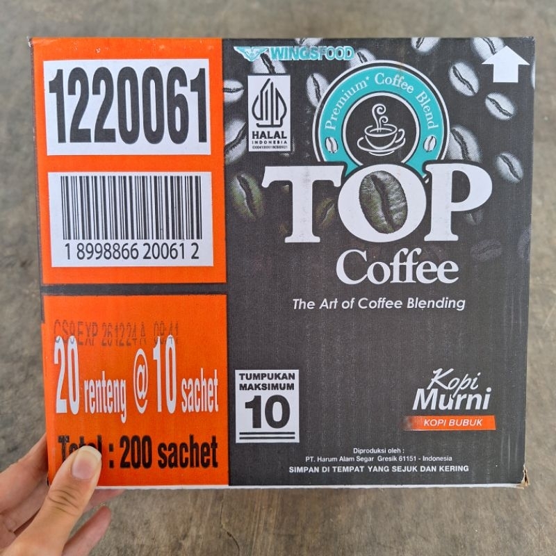 

TOP MURNI KOPI 1 DUS | 20 RENTENG | 1/2 DUS | 10 RENTENG | KOPI BUBUK | COFFEE BY WINGS