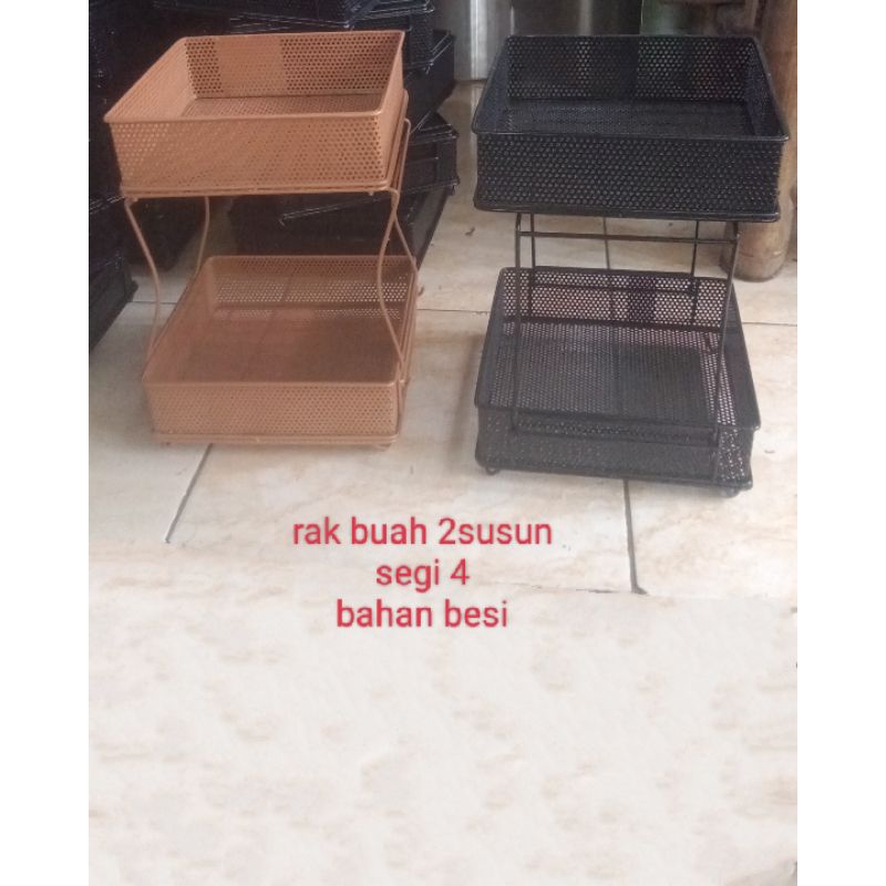 Rak buah susun/keranjang buah 2susun/rak mewah estetik