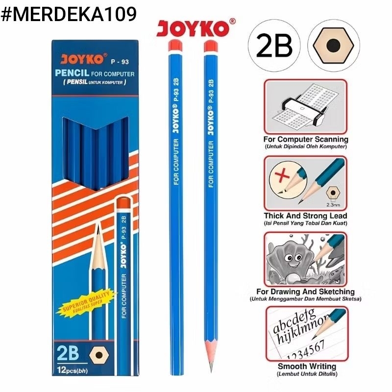 

Alat Tulis Pensil Joyko 2B P-93 isi 12pcs