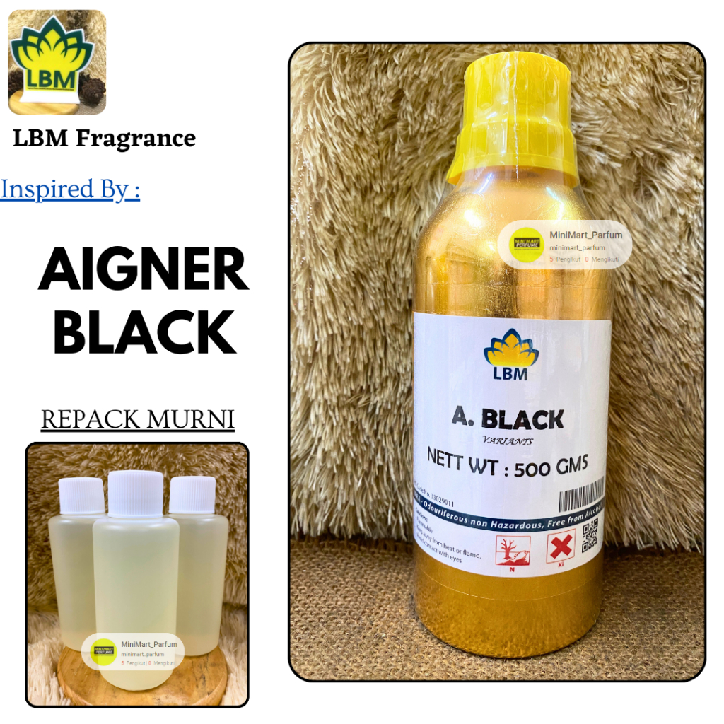 Bibit Parfum AIGNER BLACK ( 100 ML MURNI Berkualitas ) By LBM Fragrance - BIBIT PARFUM. AIGNER BLACK