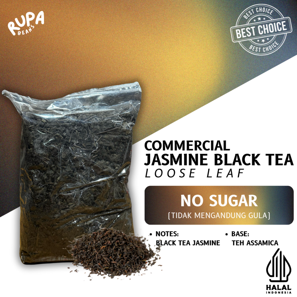 

Jasmine Black Tea COMMERCIAL Loose Leaf Teh Assamica Black Tea Jasmine Komersil by RupaBeans