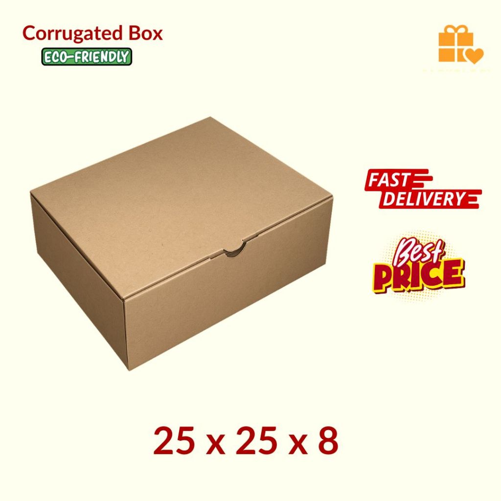 

kardus uk 25x25x8 cm kardus box baju makanan pizza hijab aksesoris