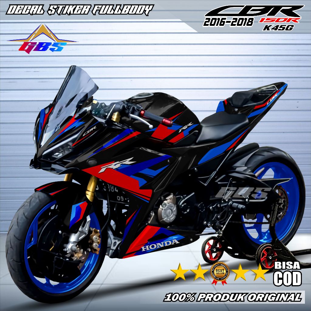 (Terbaru) Decal cbr 150r K45N K45G Stiker Decal Motor CBR 150R 2016 - 2018 K45G Sticker Honda Cbr 15