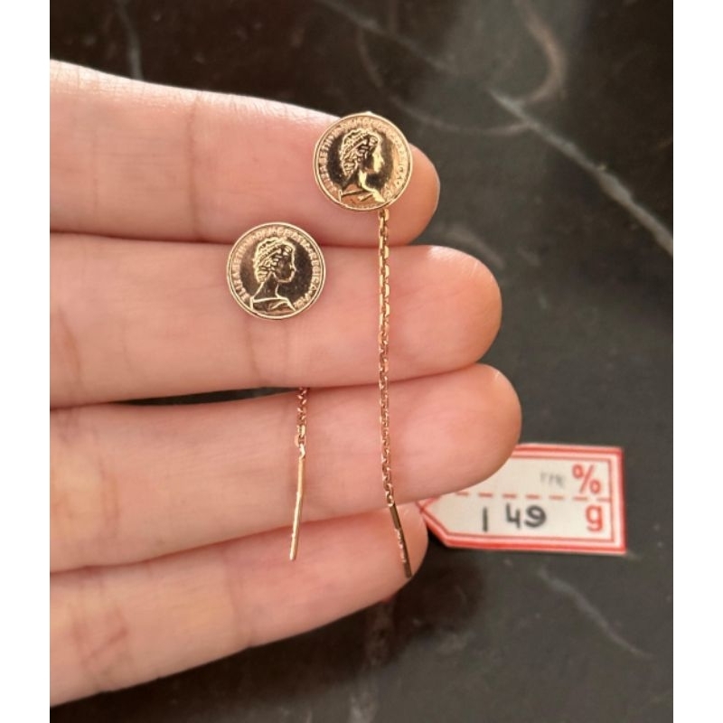 Anting emas 75 dollar jarum