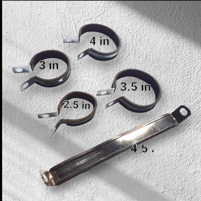 Termurah Klem breket knalpot racing plus karet berbagai ukuran