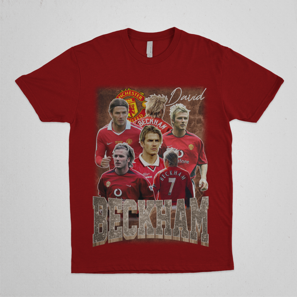 T-SHIRT BECKHAM // KAOS BECKHAM // DAVID BECKHAM // KAOS VINTAGE BECKHAM // MANCHESTER UNITED // 003