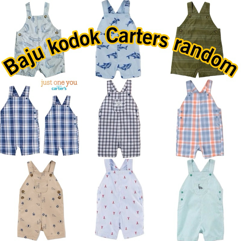 BAJU KODOK BAYI {RANDOM ANAK LAKI-LAKI} OVERALL BAYI 3M-24M CARTERS