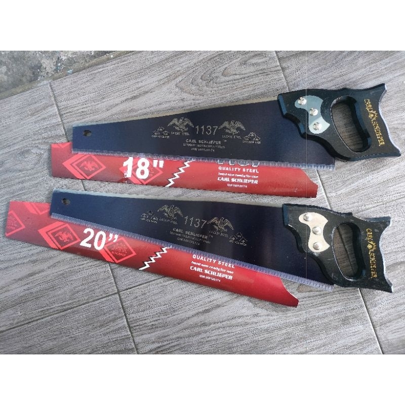 Gergaji Graji Kayu Cap Mata 14" 16" 18" 20" Inch Original Carl Schlieper 1137