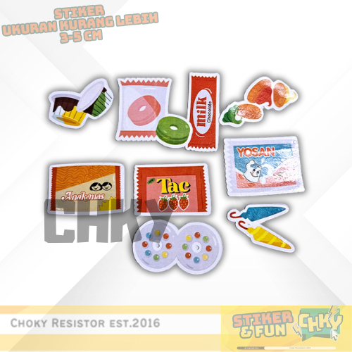 

Sticker/Stiker FUN Jajanan Jadul Anak 90an