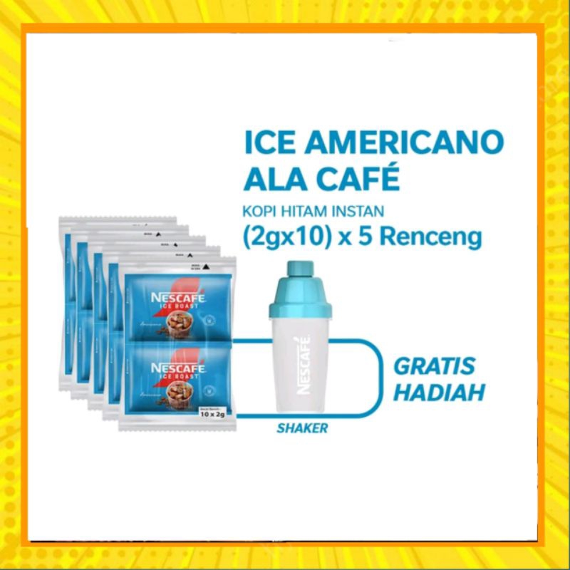 

(BUY 5 GET SHAKER) Nescafe Ice Roast Kopi Instan Americano - Kopi hitam instan - Kopi diet americano - Promo nescafe kopi tanpa ampas
