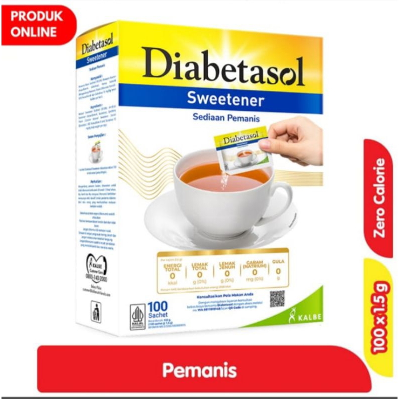 

Diabetasol Sweetener Gula Zero 100 sachet