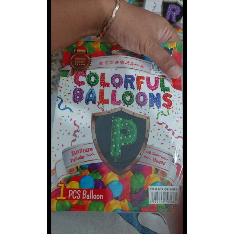 balon ultah colorful huruf
