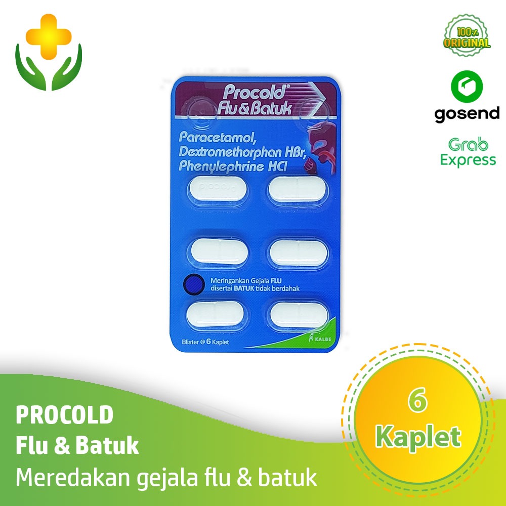 Procold Flu dan Batuk 6 Kaplet - Obat Batuk Pilek Demam