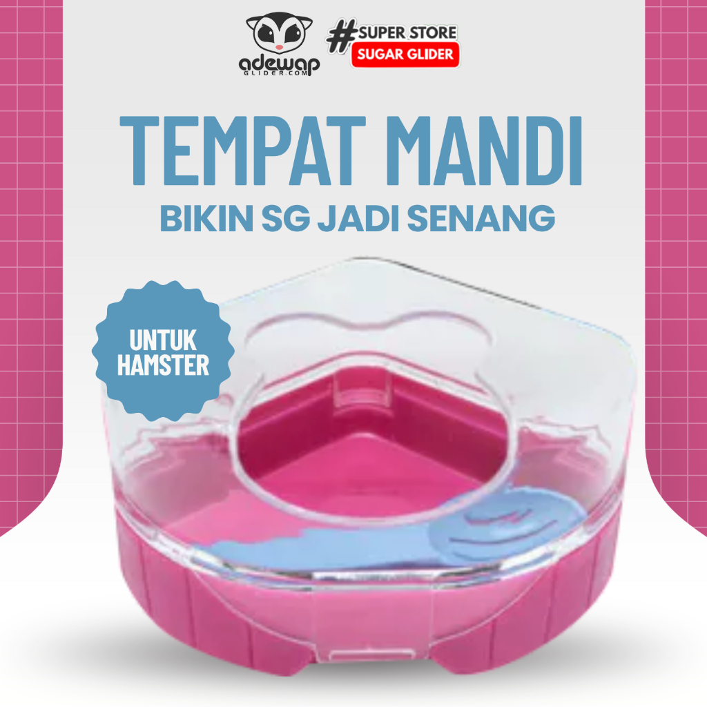 ADEWAP GLIDER Sweet Bathing Room Tempat Mandi Pasir Hewan Kecil