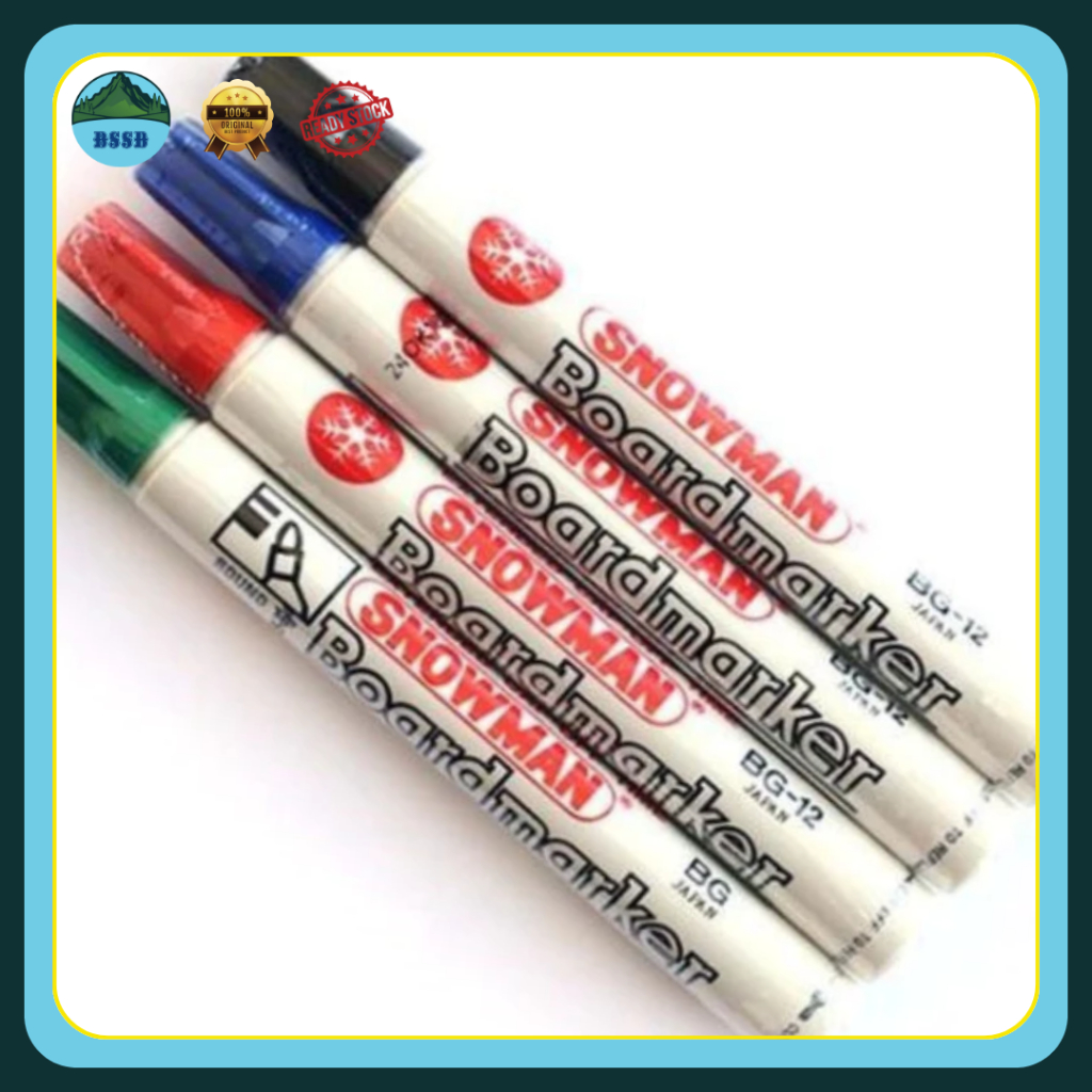 

Spidol Snowman | Spidol Papan Tulis | Snowman Marker | Spidol Tidak Permanent | BG-12