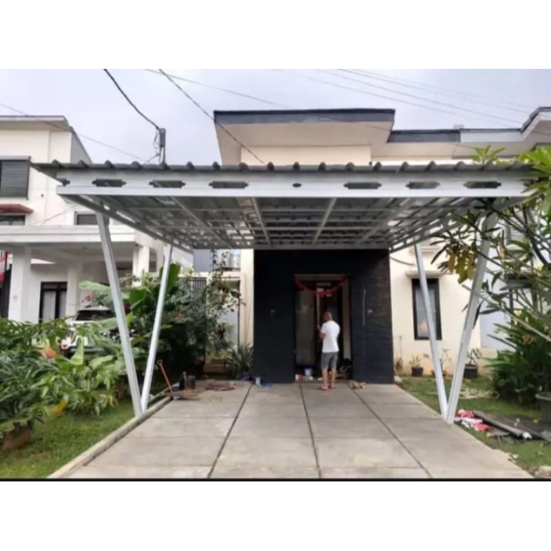 pasang kanopi atap spandek pasir