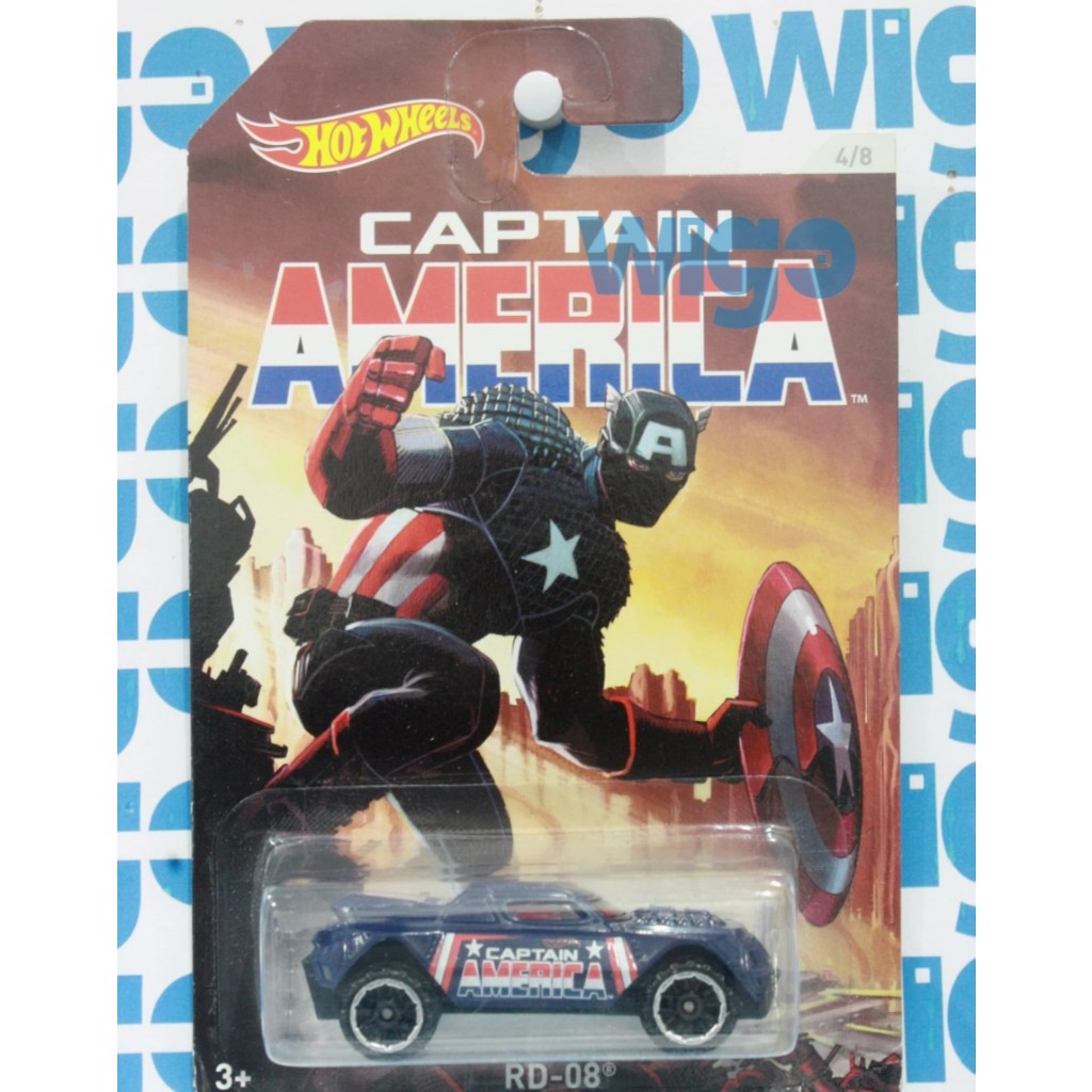 Hot Wheels RD-08 biru tua Captain America Hotwheels Diecast