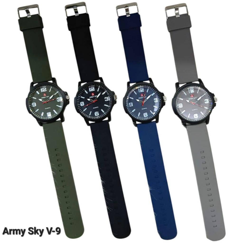 Jam Tangan Pria Army Sky Tali Karet