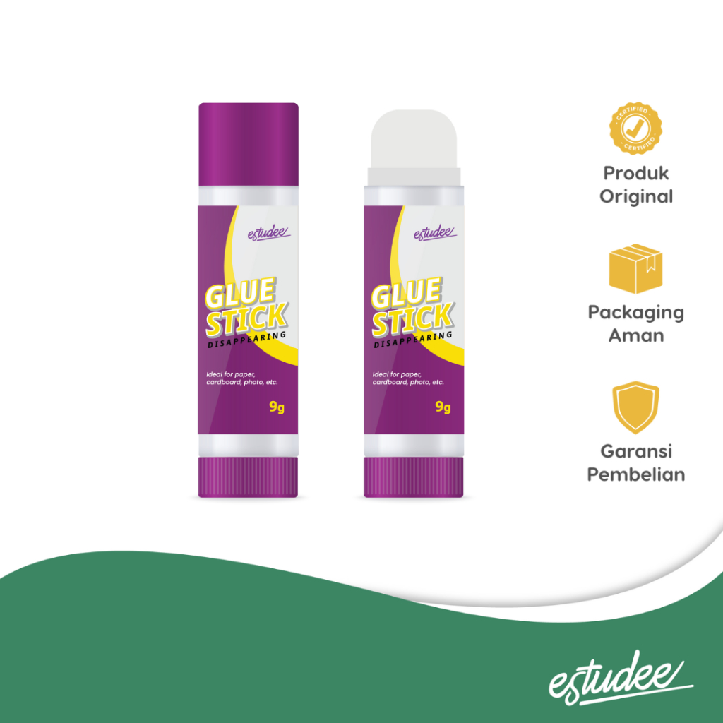 

ESTUDEE GLUE STICK PURPLE DISAPPEARING 9GR ES-GS9PU