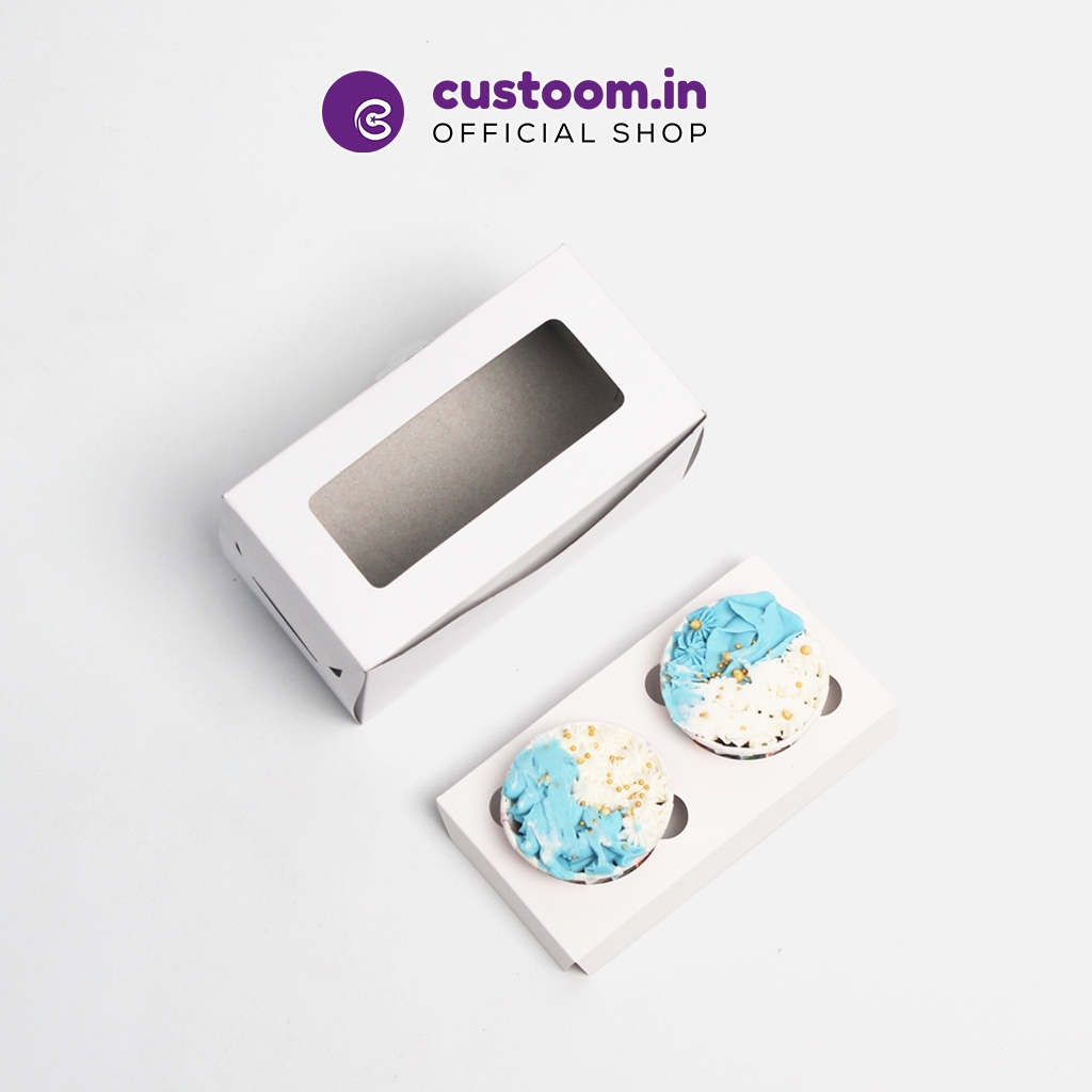 

1759DP Cupcake Putih isi 2 (Uk. 17,5 x 9x9 cm) Box Kue Snack- Kardus Pudding- Kardus Kuetart - Kue Bolu Kukus - Kardus Aesthetic | Custoom.in