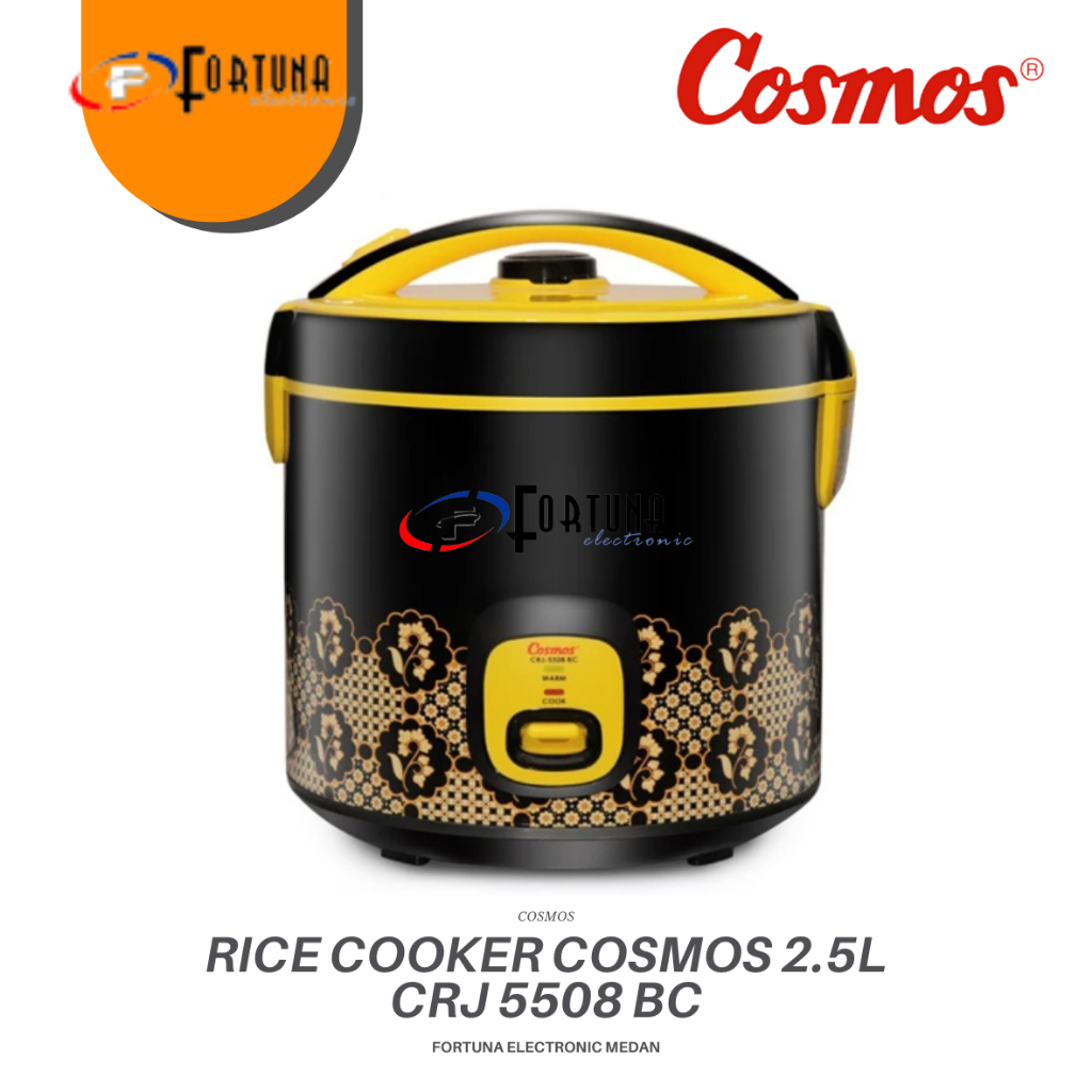 RICE COOKER  CRJ 5508 BC /  CRJ5508BC COSMOS 2,5 LITER ANTI LENGKET / NON STICK - BATIK MAGIC COM ME