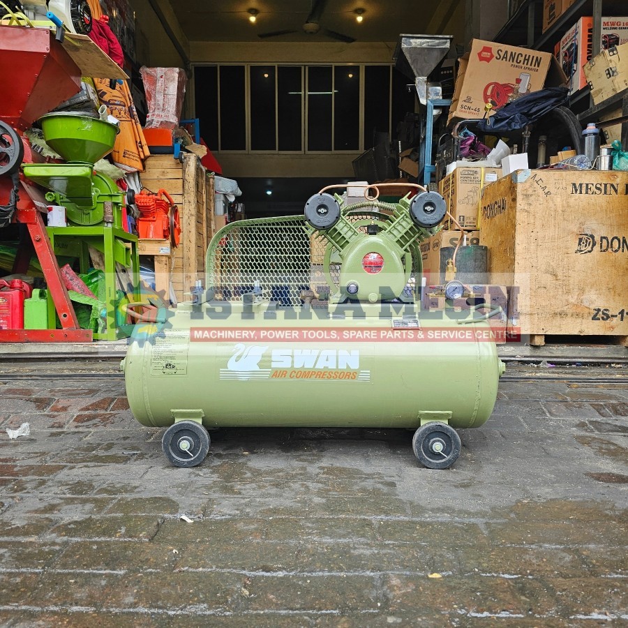 MESIN KOMPRESSOR UDARA ANGIN 2 PISTON 2 HP SWAN SVU 202 TANPA MESIN
