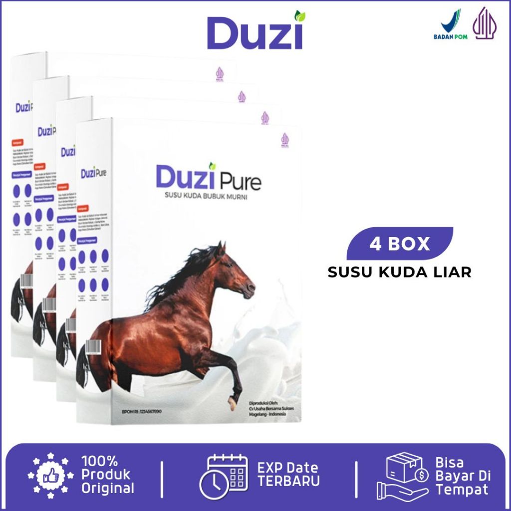 

PROMO Susu Duzi Pure 200g - Susu Kuda - Minuman Sehat Menjaga Persendian dan Daya Tahan Tubuh 4 BOX