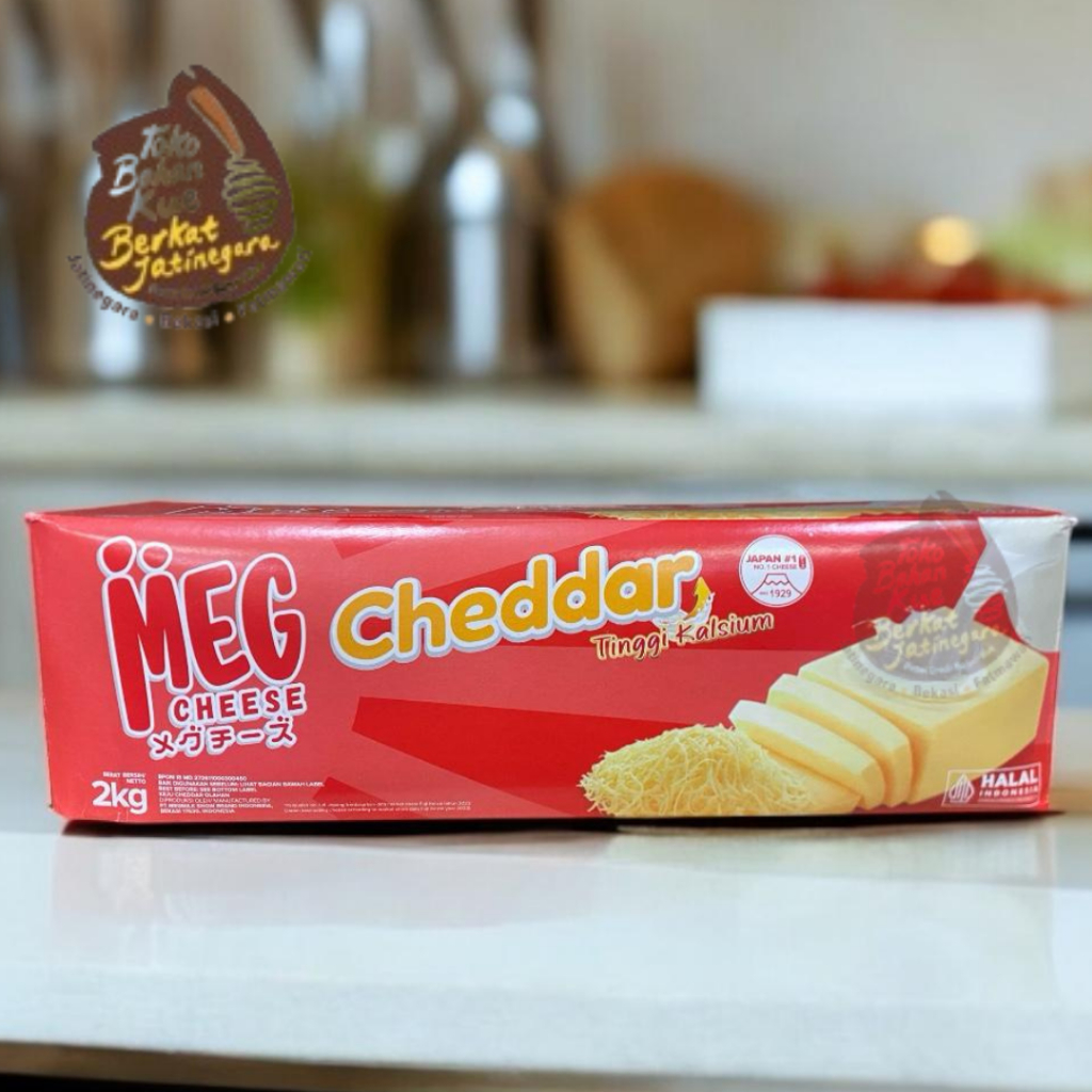 

KEJU MEG CHEDDAR KEMASAN 2 KG / KEJU CHEDAR / PCS