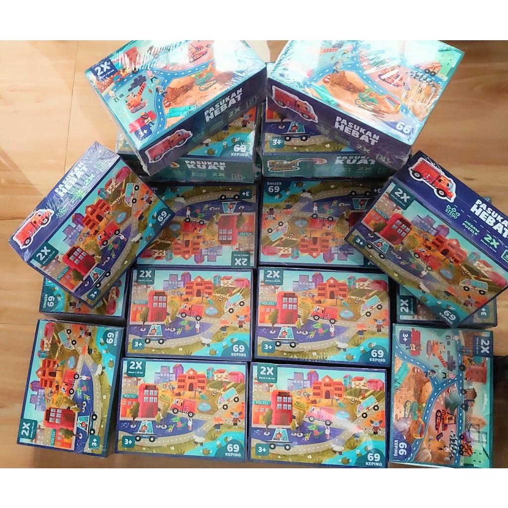 PUZZLE DINO - PUZZLE PASUKAN KUAT - PETA Indonesia impian studio - Puzzle Dino - DINO, KRIK KRIK, BE